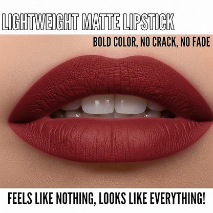 Mynena Chestnut Long Lasting Lipstick for Women Waterproof & Transfer-Proof | Hydrating with Shea Butter | Bold Pigment Intense Matte Color Lip Stain | Talc-Free & Vegan Product that Performs | Sienna