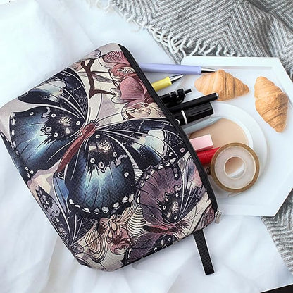 Cute Animal Lovers Gifts Butterfly Cosmetic Bag Makeup Pouch with Zipper (butterfly)