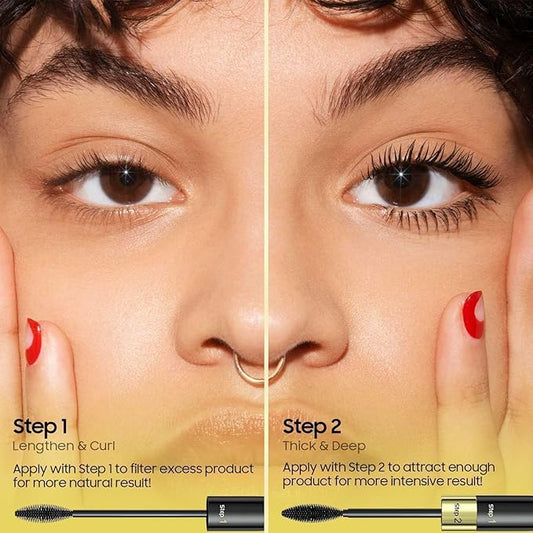 Waterproof Mascara Black, Mascara Volume and Length, Defining, Curling, Multiplying, Buildable Formula No Clumping for a Charming Curling Eye Makeup