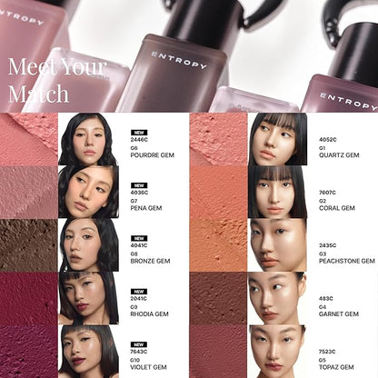Entropy Charm Tint Blurry Line - Makeup for Soft, Blurred Finish | Lightweight, Long-Lasting Tint for Natural Look G3 Peach Stone Gem