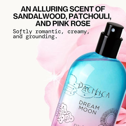 Pacifica Dream Moon Spray Perfume 2 fl oz – Bergamot, Pink Rose, Vanilla, Sandalwood & Patchouli – Clean, Vegan & Cruelty-Free Natural Perfume