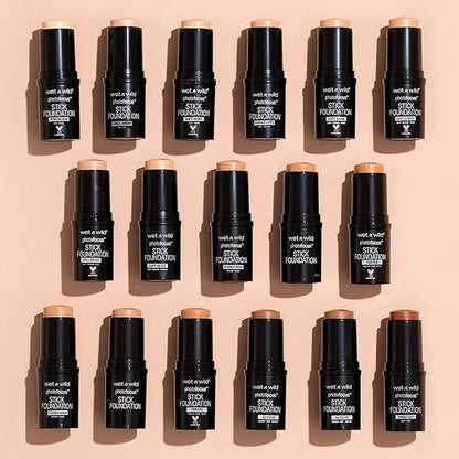 wet n wild Photo Focus Matte Foundation Stick Makeup, Shell Ivory | Vegan & Cruelty-Free