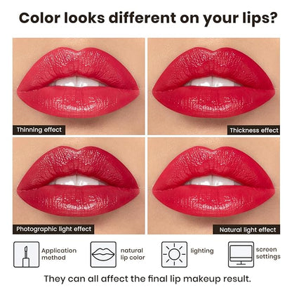 Classic Red Moisturizing Lipstick – Hydrating Creamy Lip Color for Dry & Sensitive Lips, Lightweight Glossy Tinted Balm, Long-Lasting Lipstick for Women (First Crush)