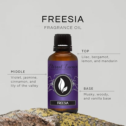 Eternal Essence Oils Freesia 30ml Premium Fragrance Oil - for Candle, Soap Making, Aromatherapy, Diffusers, Home Care, & Humidifiers