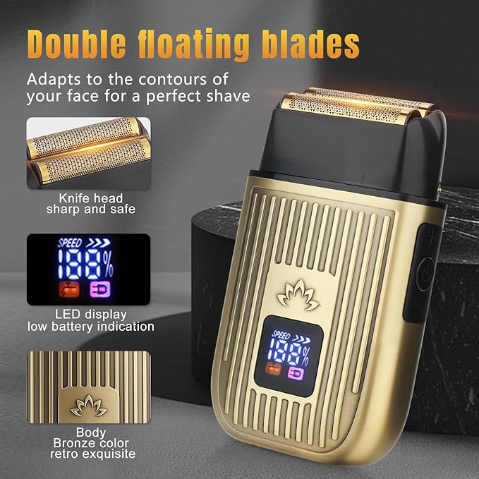 Professional Hair Clippers for Men T-Blade Barber Clippers and Trimmer Set Nose Hair Trimmer Foil Shavers for Men Clippers for Hair Cutting, LCD Display