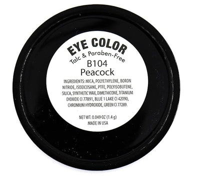 Peacock Neon Jewel Tone Blue Turquoise Teal Shimmer Pressed Powder Single Vegan Eyeshadow; Talc, Paraben & Cruelty Free