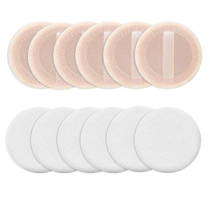 Sibba Beauty Blender Makeup Sponge 12 PCS Fluffy Make Up Foundation Applicator Face Blending Setting Pads Cosmetics Matte Loose Powder Body Paint Wet Dry Application Brushes (white/skin color)