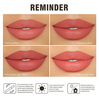 Red Pink Lipstick for Women Color Stay Long Lasting Lipsticks No Smudge Matte Liquid Lipstick Transferproof Cruelty-Free Lip Color |That Girl