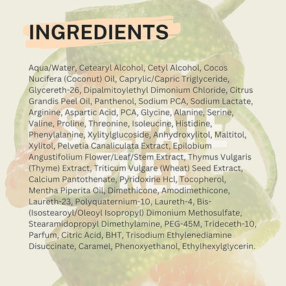 Cocoon Pomelo Essential Oil Conditioner with Xylishine & Amino Acid, Hair Growth for Thinning Hair, Organic Conditioner No Sulfate, Vegan to Soften, Reduce Loss & Volumize Hair Growth