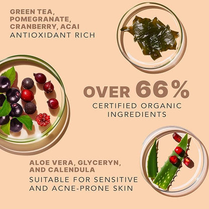 Beauty by Earth Clean Face Wash - USA Made with Organic & Natural Ingredients, Non-Toxic Facial Cleanser