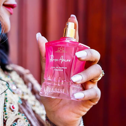 H HABIBI Rose Amor Arabian Perfume for Women – 2.5 oz (75ML) Long Lasting Women's Fragrance, Warm Spicy Floral Scent with White Pepper, Citrus & Amber Notes