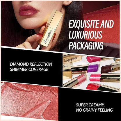 Brown Lipstick Moisturizing for Women Shimmer Tinted Lip Balm Hydrating Nourishing Chocolate Lip Gloss Vegan& Cruelty Free Lip Makeup, ZG117 Dark Era