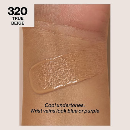Revlon Liquid Foundation, ColorStay Face Makeup for Combination & Oily Skin, SPF 15, Medium-Full Coverage with Matte Finish, 320 True Beige, 1 Fl Oz