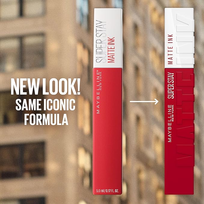 Maybelline Super Stay Matte Ink Liquid Lipstick Makeup, Long Lasting High Impact Color, Up to 16H Wear, Dreamer, Warm Pink Neutral, 1 Count, Packaging May Vary