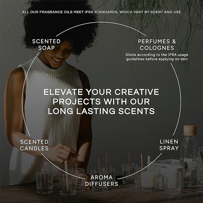 Eternal Essence Oils Autumn Set of 6 Premium Fragrance Oils - Includes Sexy Cinnamon Clove, Salted Caramel Pumpkin, Spiced Caramel Pear, Tobacco Vanilla, Pine, and Caramel Scented Oils - 10ML