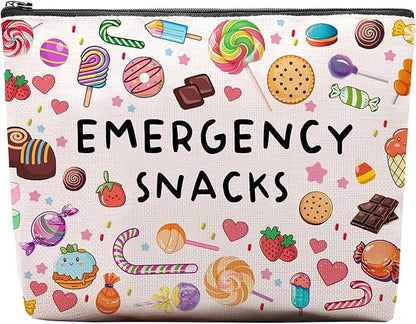Snack Bags, Emergency Food Bag Packing Cubes for Women Trip Gifts Favors Travel Bag Essentials, Emergency Snacks Gifts for Her Makeup Cosmetic Bag Pouch Purse