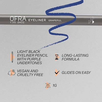 Ofra Eyeliner Pencil - Grapeful | Precision Purple for Bold, Long-Lasting Looks | Waterproof Smudge-Proof Formula | Easy Glide Application for Intense Definition and All-Day Wear