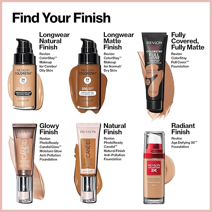 Revlon ColorStay Full Cover Longwear Matte Foundation, Heat & Sweat Resistant Lightweight Face Makeup, Mahogany (420), 1.0 oz