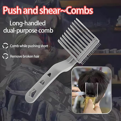 2Pcs Fading Comb, Professional Hair Cutting Tools, for Men Haircut Hair Fade Tool, Perfect for Home Use Hair Combs, for Precision Cutting and Styling Ideal for Barbers and DIY Haircuts