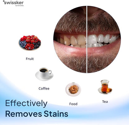 Swissklip ShineFoam | Teeth Whitening Foam | Mint Flavor Whitening Toothpaste | Teeth Whitener I Professional Teeth Whitening Kit | 100% Vegan - Made in USA - 1.69 oz - Pack 3