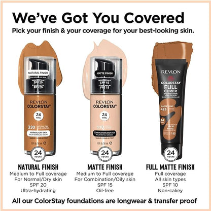 Revlon Colorstay SPF 15 Makeup Foundation for Combination/Oily Skin, Mahogany, 1 Fl Oz