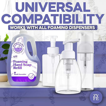 Lavender Hand Soap Refills Foam, 64oz Liquid Hand Soap Foam Refill in Recycled Bottle, Natural Handwash Refill with Essential Oils, Biodegradable & Moisturizing