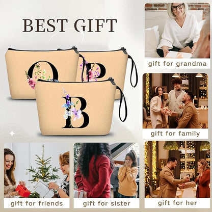 Birthday Inspirational Bridesmaid Proposal Team Small Gifts for Women Mom Aunt Teacher Sister Coworkers Makeup Cosmetic Bag Travel with Mirror Mothers Day Christmas Graduation B