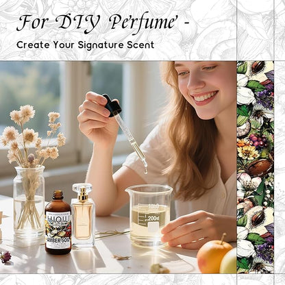 HIQILI Amber Soil Fragrance Oil for Diffuser, Perfume & Hair Perfume Mist Making - Citrus, Pepper & Woody Notes, Long-Lasting Scent - 5.07 Fl Oz