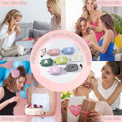 YOOLIFE Gifts for Women - Girls Gifts Initial Travel Makeup Bag Small Cosmetic Bag Make Up Bag Bridesmaid Gifts Bride Gifts 4 5 6 7 8 9 10 11 12 Year Old Girl Birthday Gift for Teen Girls Letter G