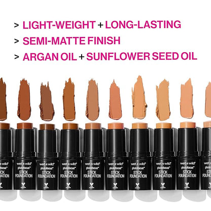 wet n wild Photo Focus Matte Foundation Stick Makeup, Soft Ivory | Vegan & Cruelty-Free