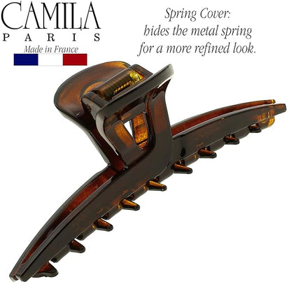 Camila Paris CP2623 French Hair Clip for Women, Narrow, Strong Hold Grip Double Teeth Girls Hair Claw Clips Jaw, Fashion Durable Styling Hair Accessories for Women, Made in France