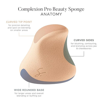 Original Beauty Blender Makeup Sponge Applicator for Powder, Cream & Liquid, Beauty Tools Puff, Streak Free Application, Vegan, Cruelty Free Made in USA, Peach (3 Pieces)