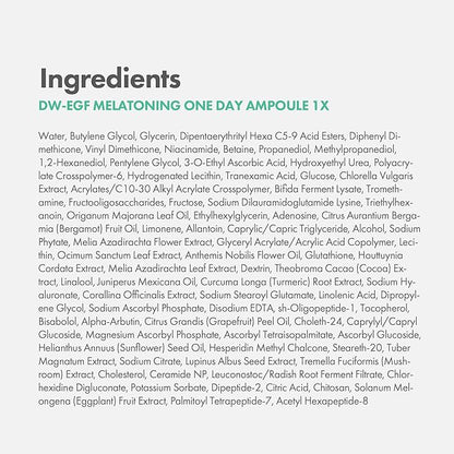 Easydew DW-EGF Melatoning Ampoule 1X - Hydrating Dark Spot Serum with Niacinamide & Glutathione for Uneven Skin - Fast Absorbing Day & Night Ampoule Korean Skin Care (Bottle 1.01 fl oz, EGF 1X)