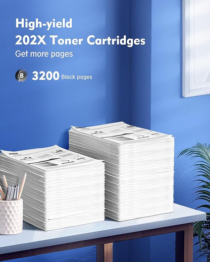 202X Toner Cartridges Black - High Yield 1 Pack Compatible Replacement for HP 202X 202A Work with Color Laserjet Pro MFP M281fdw Toner, M281cdw Toner Cartridges, Color Laserje Pro M254 | CF500X