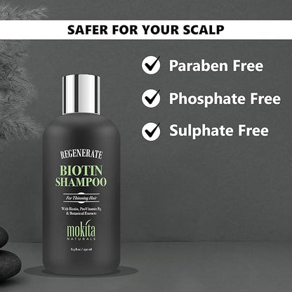 Hair Volumizing and Regrowth Shampoo for Thinning Hair, Sulfate-Free & Vegan-Friendly, 8.5 Ounces