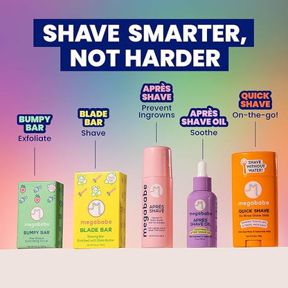 Megababe Après Shave Oil | Soothing After-Shave Oil | with Grapeseed & Jojoba Oils | 2 fl oz