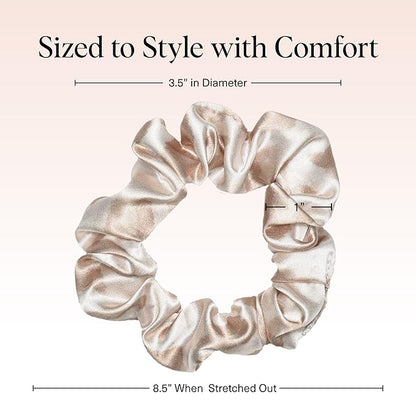 Kitsch Leopard Prints Satin Scrunchies for Women - No Crease Hair Ties for Girls, Scrunchies For All Hair Types and Textures, Perfect for Day or Night | Ideal Gifts for Women - 5 Pcs