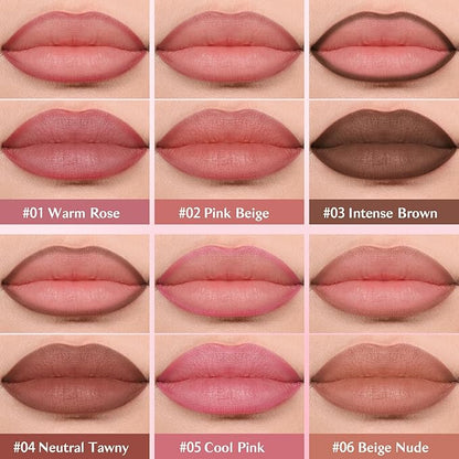 bayfree 2-IN-1 Lip Liner and Lip Stain, High Pigmented Long Lasting Velvet Lip Tint, Well-Defined Lipliner, Weightless Waterproof Not Animal Tested, Matte Finish Makeup