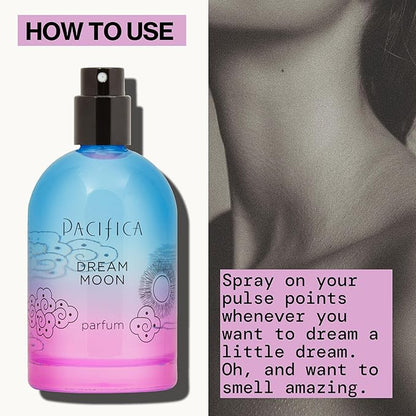 Pacifica Dream Moon Spray Perfume 2 fl oz – Bergamot, Pink Rose, Vanilla, Sandalwood & Patchouli – Clean, Vegan & Cruelty-Free Natural Perfume