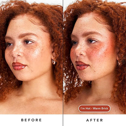 Sacheu Cheek STAY-N Liquid Blush for Cheeks — High Pigment, Buildable, Lightweight Cream Blush for Dewy & Radiant Flushed Cheeks — Long-lasting & Cruelty Free, I'm Hot