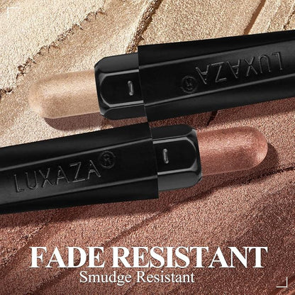3PCS Eyeshadow Stick,Champagne Metallic And Shimmer Eye shadow Pencil Crayon Brightener Makeup with Crease-proof Formula,Waterproof & Long Lasting Eye Shadow And Eyeliner Pen Set