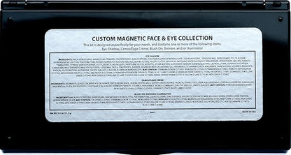 Matte Black, Medium Brown and Off White Vegan Eyeshadow Trio Palette; Talc, Paraben & Cruelty Free