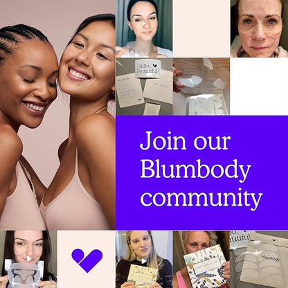 BLUMBODY Chest Wrinkle Pads – Anti-Wrinkle Silicone Patches Skin Firming, Smoothing – Reusable Overnight Chest Pads – Anti-Aging Crepe Erase Pad – Neck, Décolleté (1-Month Supply)