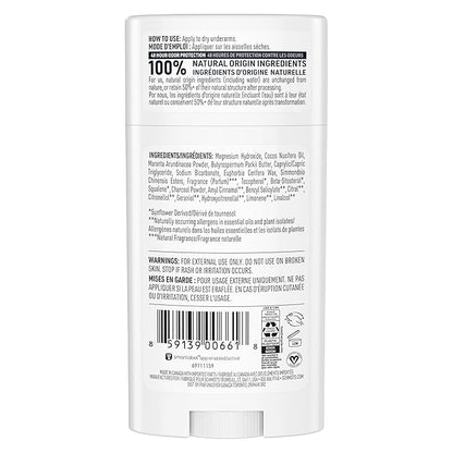 Schmidt's Aluminum-Free Vegan Deodorant Charcoal & Magnesium with 48 Hour Odor Protection, 2 Count for Women and Men, Natural Ingredients, Cruelty-Free, 2.65 oz, Pack of 2