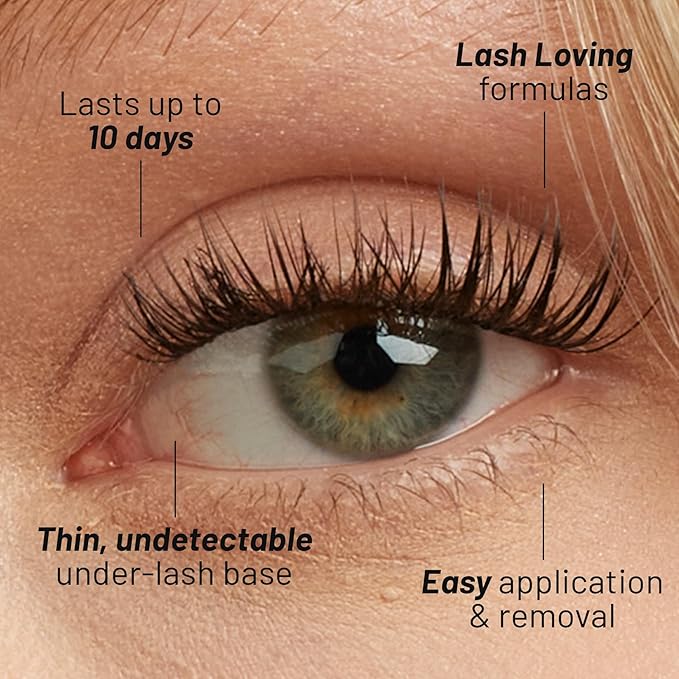 Lilac St - Prism Glamorous Faux Eyelash Clusters (10mm) - Dynamic & Fluttery Volume - DIY Lash Extension Wisps - Lightweight & Lifelike - Lasts 10 Days - Women Founded, Cruelty Free, Vegan - 10 Lashes