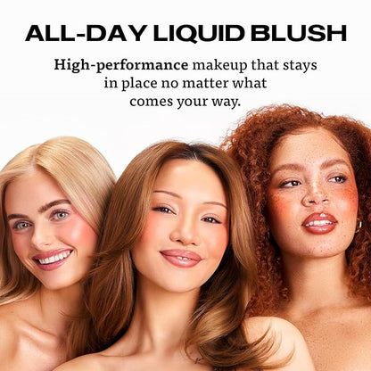 Sacheu Cheek STAY-N Liquid Blush for Cheeks — High Pigment, Buildable, Lightweight Cream Blush for Dewy & Radiant Flushed Cheeks — Long-lasting & Cruelty Free, I'm Playful