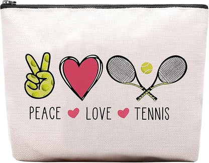 Tennis Gifts Tennis Makeup Bag Pouch, Inspirational Tennis Gifts for Women, Gifts for Tennis Lovers Players Birthday Gift for Coach