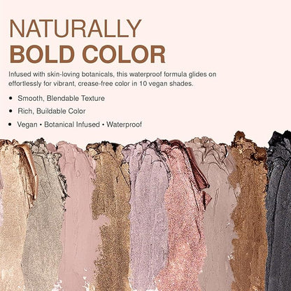 Palladio Waterproof Eyeshadow Stick with Blending Sponge, Long Lasting & Effortless Application, Smudge Free & Crease Proof Formula, Matte & Shimmer Shades, Buildable Eye Shadow (Burgundy Shimmer)