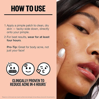 PEACE OUT Acne Healing Dots Helps Clear Blemishes Overnight, Fast Acting Hydrocolloid Pimple Patches for Breakouts with Salicylic Acid, Retinol and Aloe Vera, Award Winning Skincare Solution 20 Count