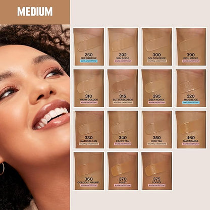 Revlon Liquid Foundation, ColorStay Face Makeup for Combination & Oily Skin, SPF 15, Medium-Full Coverage with Matte Finish, 250 Fresh Beige, 1 fl oz